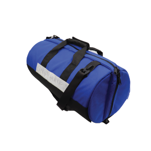 customized blue duffel bag